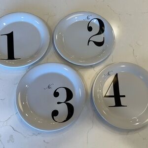 NWT Target Home Black and White Number Appetizer Plates